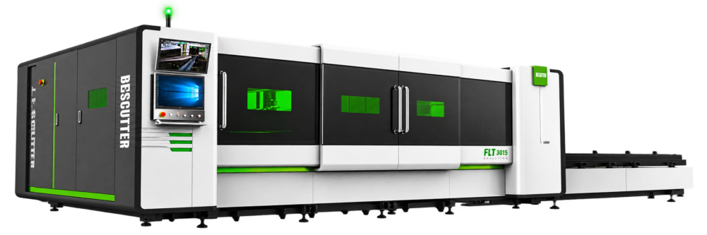 MACH SPEED 300*150' | 6000W -15000W IPG | Fiber Laser Cutter Fully Enclosed with Hydraulic Shuttle Table