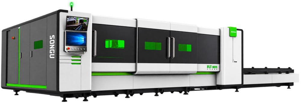 Wind 10030 3000*10000 | 6000W -15000W IPG | Fiber Laser Cutter Fully Enclosed with Hydraulic Shuttle Table
