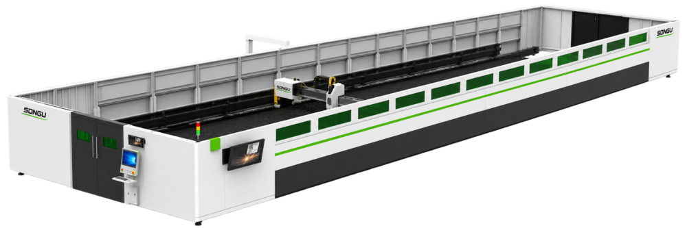 Wind 12025 (2500*12000) | 6000W -15000W IPG | Fiber Laser Cutter Fully Enclosed with Hydraulic Shuttle Table